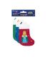 PACK 3 CALCETINES DECORATIVOS REYES MAGOS (VERDE/ROJO Y AZUL) BISMARK 332889
