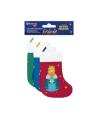 PACK 3 CALCETINES DECORATIVOS REYES MAGOS (VERDE/ROJO Y AZUL) BISMARK 332889
