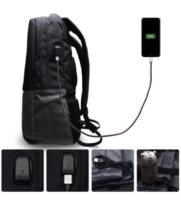 MOCHILA EWENT CON PUERTO DE CARGA 17.3'' NEGRA