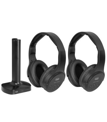 AURICULARES DIADEMA TREVI FRS 1580 TW SET 2 UD RECHARG. WLESS TV HEADPHONES BLK