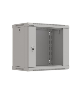 ARMARIO LANBERG MURAL RACK 19\" 9U 540X350 FLAT PACK GRIS PUERTA CRISTAL