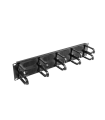 ORGANIZADOR DE CABLES LANBERG 10 ANILLOS 19" 2U TIPO B CON CEPILLO NEGRO