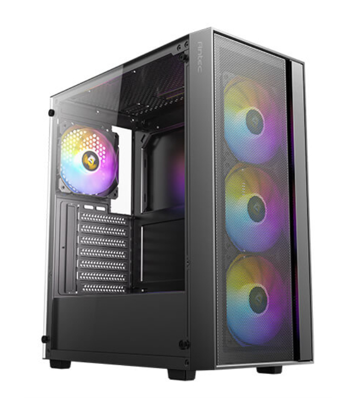 CAJA ANTEC AX65 ARGB ATX NEGRO 4XVENT 120MM 2XUSB SN FUENTE