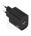 CARGADOR AISENS GAN 30W 1XUSB-C PD3.0 QC4.0 1XUSB-A QC3.0 NEGRO