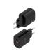 CARGADOR AISENS GAN 30W 1XUSB-C PD3.0 QC4.0 1XUSB-A QC3.0 NEGRO