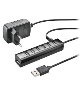HUB USB NGS 7 PUERTOS USB 2.0 CON ADAPTADOR DE CORRIENTE IHUB7 TINY