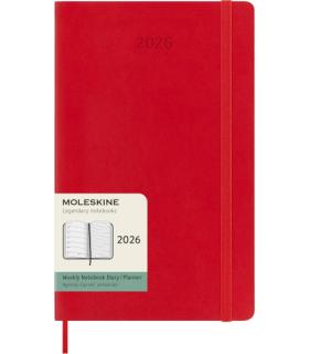 AGENDA 2026 TAPA BLANDA 12 MESES SEMANAL L (13 X 21 CM) ROJO MOLESKINE DSF212WN3Y26