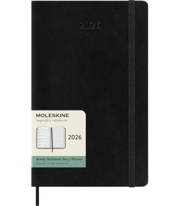 AGENDA 2026 TAPA BLANDA 12 MESES SEMANAL L (13 X 21 CM) NEGRA MOLESKINE DSB12WN3Y26