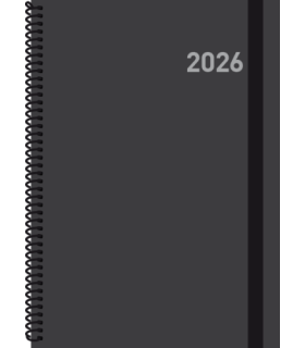 AGENDA 2026 PARIS S/V 15X21 NEGRA CON ESPIRAL CASTELLANO INGRAF 356556