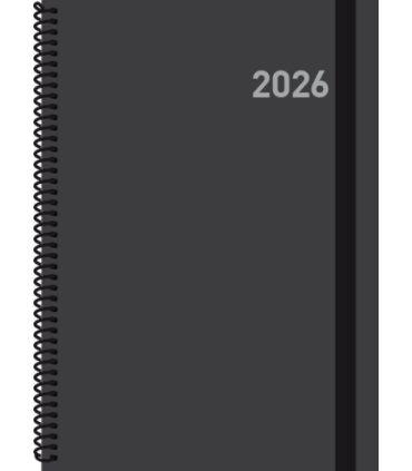 AGENDA 2026 PARIS S/V 15X21 NEGRA CON ESPIRAL CASTELLANO INGRAF 356556