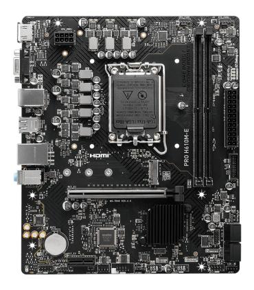 MSI Placa Base PRO H610M-E DDR5 MATX 1700