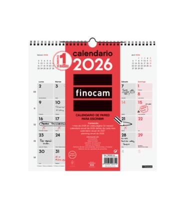 CALENDARIO 2026 NEUTRO PARED ESCRIBIR 300X300MM FINOCAM 781520026