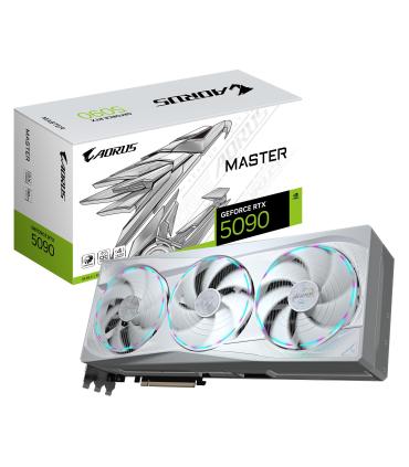 GIGABYTE AORUS GeForce RTX 5090 MASTER ICE 32G Tarjeta Grfica - 32GB GDDR7, 512 Bits, PCI-E 5.0, XXXX MHz Frecuencia Base, 3 X D