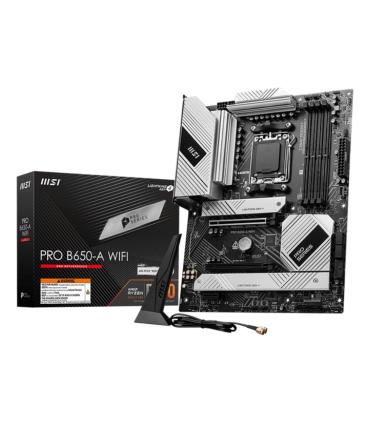 PLACA MSI PRO B650-A WIFI,AMD,AM5,B650,4DDR5,256GB,HDMI+DP,6SATA3+2M.2,2.5GBE+WIFI6E+BT5.3,11USB3.2,ATX