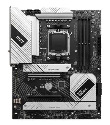 PLACA MSI PRO B650-A WIFI,AMD,AM5,B650,4DDR5,256GB,HDMI+DP,6SATA3+2M.2,2.5GBE+WIFI6E+BT5.3,11USB3.2,ATX