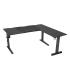MESA GAMING GENESIS HOLM MODULAR 160 RGB ESQUINA NEGRO 160X75 CM