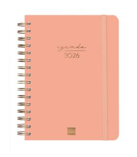 AGENDA 2026 TRENDY ALMA E10 155X212MM DIA PAGINA CORAL FINOCAM 762040526