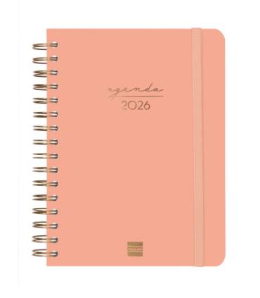 AGENDA 2026 TRENDY ALMA E10 155X212MM DIA PAGINA CORAL FINOCAM 762040526