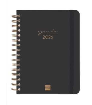 AGENDA 2026 TRENDY ALMA E10 155X212MM DIA PAGINA NEGRO FINOCAM 762040126
