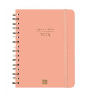 AGENDA 2026 TRENDY ALMA E10 155X212MM SEMANA VISTA HORIZONTAL CORAL FINOCAM 762020526