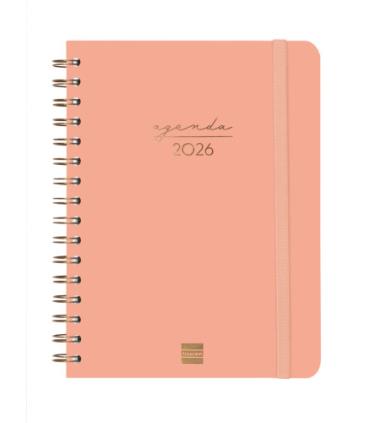 AGENDA 2026 TRENDY ALMA E10 155X212MM SEMANA VISTA HORIZONTAL CORAL FINOCAM 762020526