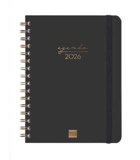 AGENDA 2026 TRENDY ALMA E10 155X212MM SEMANA VISTA HORIZONTAL NEGRO FINOCAM 762020126