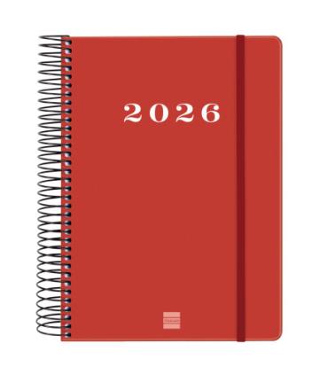 AGENDA 2026 BASIC MY E10 155X212MM DIA PAGINA ROJO FINOCAM 743523026