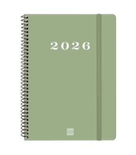 AGENDA 2026 BASIC MY E10 155X212MM SEMANA VISTA HORIZONTAL VERDE FINOCAM 743502026