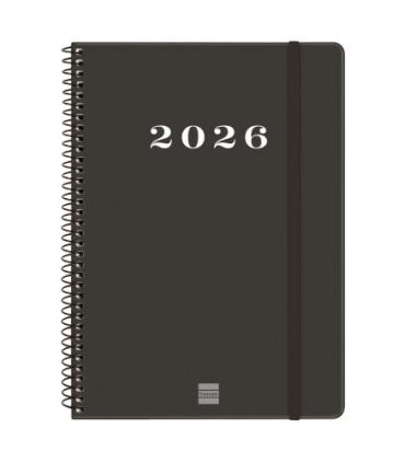 AGENDA 2026 BASIC MY E10 155X212MM SEMANA VISTA HORIZONTAL NEGRO FINOCAM 743506026