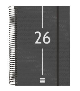 AGENDA 2026 BASIC YEAR E11 165X242MM DIA PAGINA NEGRO FINOCAM 742076026