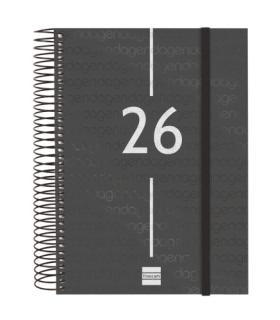 AGENDA 2026 BASIC YEAR E10 155X212MM DIA PAGINA NEGRO FINOCAM 741106026