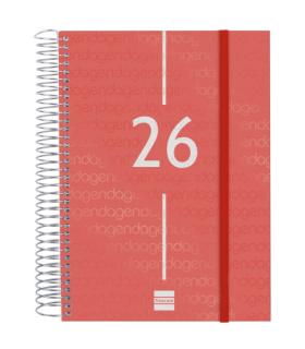 AGENDA 2026 BASIC YEAR E10 155X212MM DIA PAGINA ROJO FINOCAM 741103026