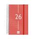 AGENDA 2026 BASIC YEAR E5 117X181MM DIA PAGINA ROJO FINOCAM 741093026