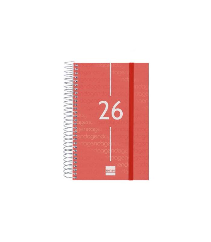 AGENDA 2026 BASIC YEAR E5 117X181MM DIA PAGINA ROJO FINOCAM 741093026