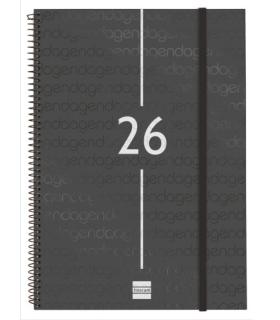 AGENDA 2026 BASIC YEAR E40 210X297MM SEMANA VISTA HORIZONTAL NEGRO FINOCAM 741466026