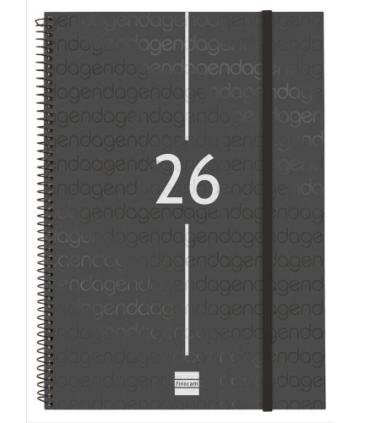 AGENDA 2026 BASIC YEAR E40 210X297MM SEMANA VISTA HORIZONTAL NEGRO FINOCAM 741466026