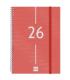 AGENDA 2026 BASIC YEAR E10 155X212MM SEMANA VISTA HORIZONTAL ROJO FINOCAM 741453026
