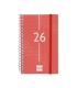 AGENDA 2026 BASIC YEAR E3 79X127MM SEMANA VISTA HORIZONTAL ROJO FINOCAM 741423026