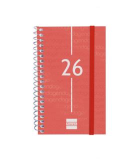 AGENDA 2026 BASIC YEAR E3 79X127MM SEMANA VISTA HORIZONTAL ROJO FINOCAM 741423026