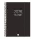 AGENDA 2026 BASIC OPAQUE E40 210X297MM DIA PAGINA NEGRO FINOCAM 742926026