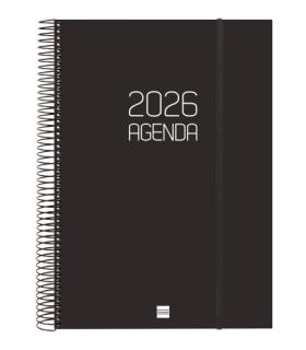 AGENDA 2026 BASIC OPAQUE E40 210X297MM DIA PAGINA NEGRO FINOCAM 742926026
