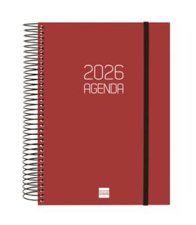 AGENDA 2026 BASIC OPAQUE E10 155X212MM DIA PAGINA BURDEOS FINOCAM 742917426