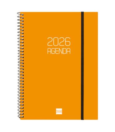 AGENDA 2026 BASIC OPAQUE E10 155X212MM SEMANA VISTA HORIZONTAL NARANJA FINOCAM 742762926