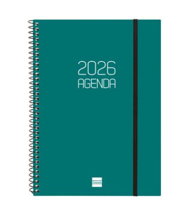 AGENDA 2026 BASIC OPAQUE E10 155X212MM SEMANA VISTA HORIZONTAL VERDE FINOCAM 742762026