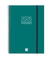 AGENDA 2026 BASIC OPAQUE E10 155X212MM SEMANA VISTA HORIZONTAL VERDE FINOCAM 742762026