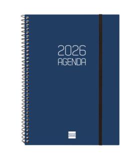 AGENDA 2026 BASIC OPAQUE E10 155X212MM SEMANA VISTA HORIZONTAL AZUL FINOCAM 742761026