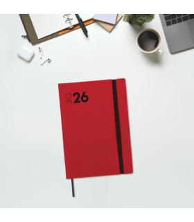 AGENDA 2026 DYNAMIC MARA Y10 140X204MM DIA PAGINA ROJO FINOCAM 621163026