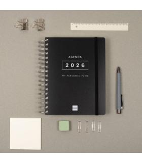 AGENDA 2026 TEMPUS 1/4 155X217MM DIA PAGINA NEGRO FINOCAM 626306026