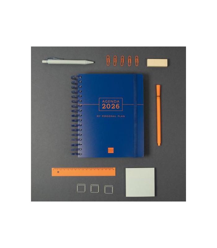 AGENDA 2026 TEMPUS 1/4 155X217MM DIA PAGINA AZUL FINOCAM 626301026