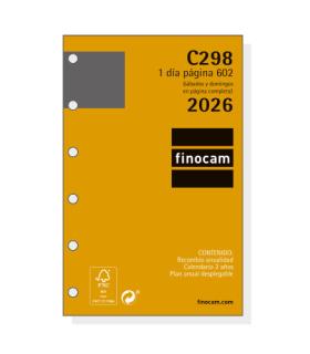 RECAMBIO ANUAL 2026 C298 CLASSIC602 73X114MM DIA PAGINA FINOCAM 201310026